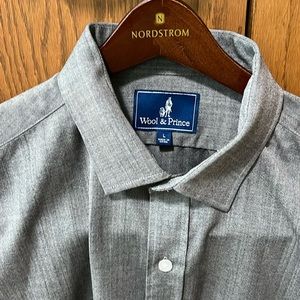 Wool & Prince spread collar dress shirt